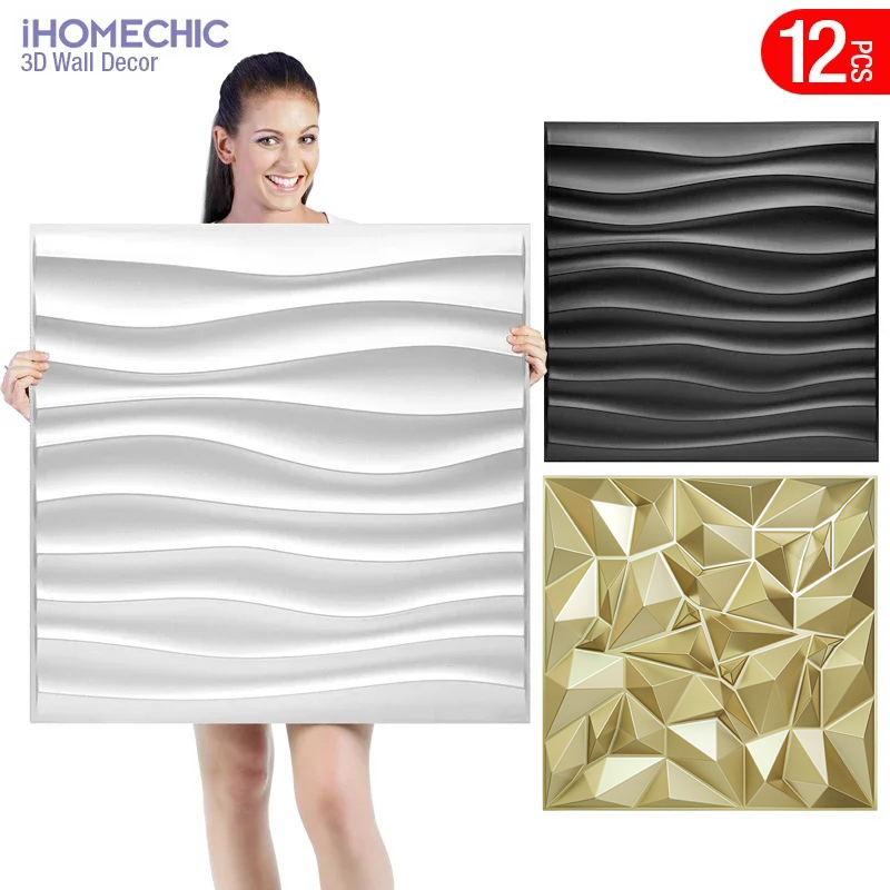 Pvc Panel Background - 12 шт. 50x50 см, цвет шампанского,