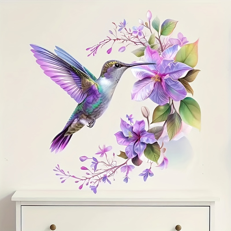 Pvc Panel Background - 1 наклейка с фиолетовым цветком и