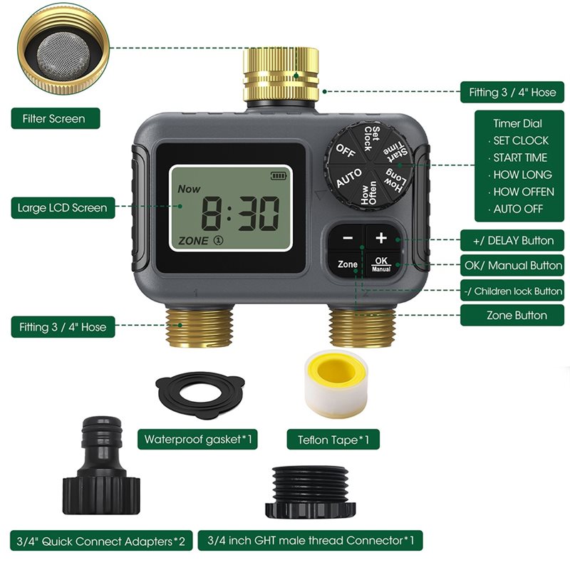 Таймер автоматического полива  – обзор и цена Timer Dual Outlet