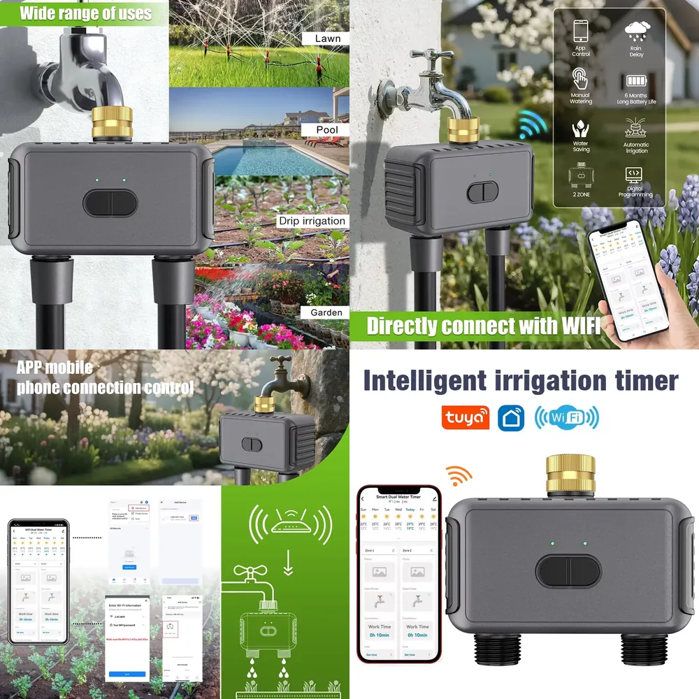 WAP01 Умный таймер полива с Wi – обзор и цена Timer Dual Outlet